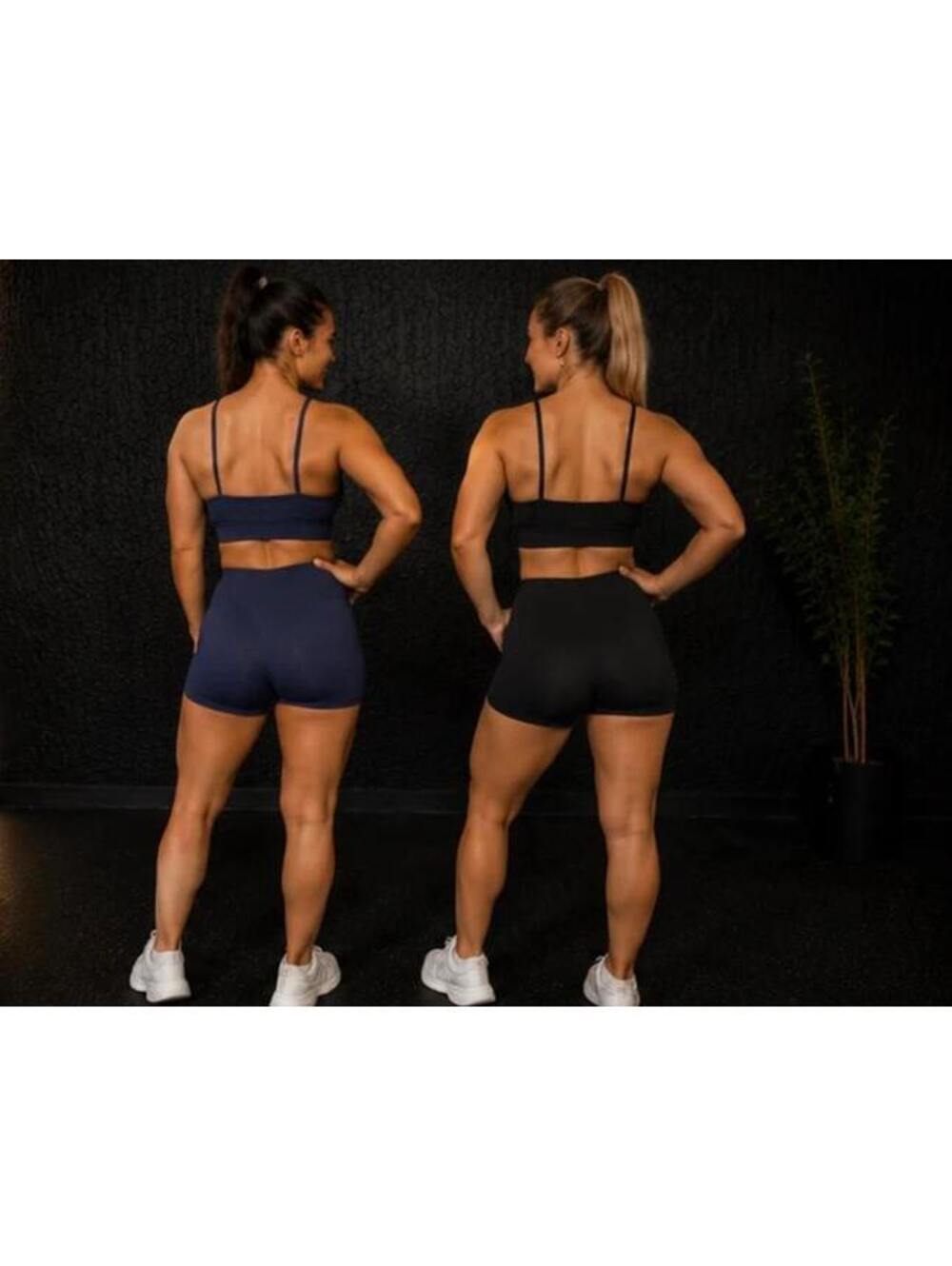 Trounce - High-Waist Women’s Black Bike Shorts